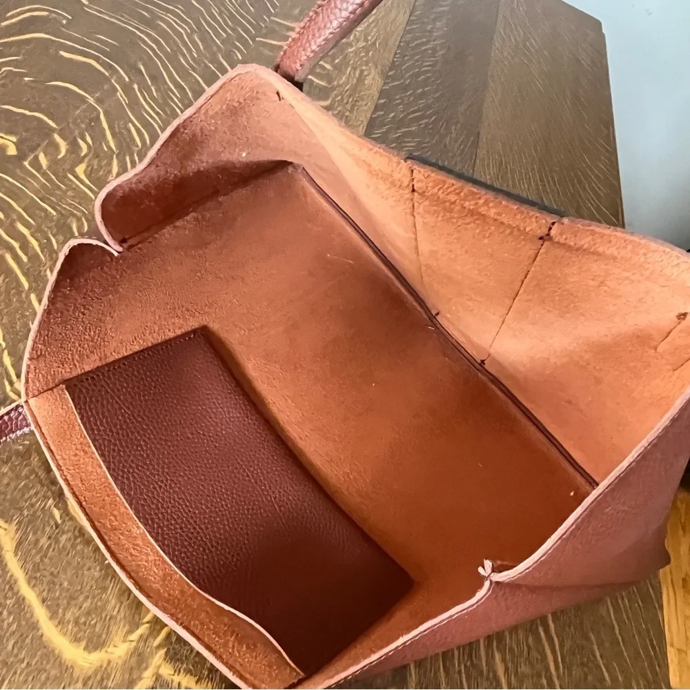 Vince Camuto Vegan Leather Brown and Black Tote Bag - Picture 7 of 7